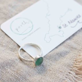 Seaglass Ring (Aqua Blue – St Mawes)