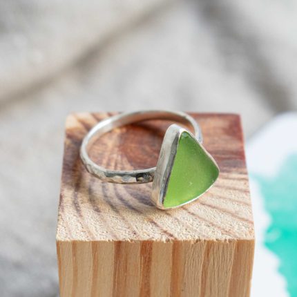 Seaglass Ring (Green - Porthgwidden) - Image 2