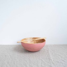 #1161 Ash Noodle Bowl In Dusty Pink