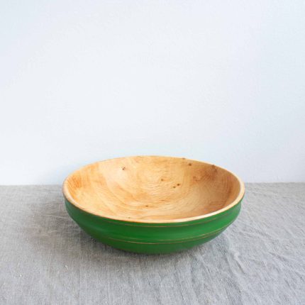 #1203 Alder Rimmed Serving Bowl in Pea - Image 3