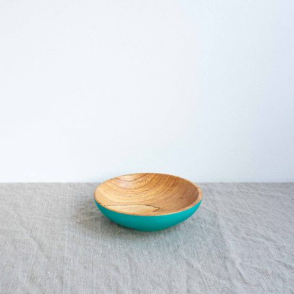 #1218 Elm Shallow Rice Bowl in Turquoise - Image 2