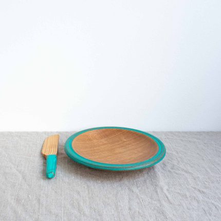 Oak Plate & Knife Set in Turquoise - Image 3