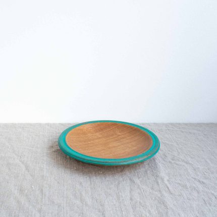 Oak Plate & Knife Set in Turquoise - Image 2