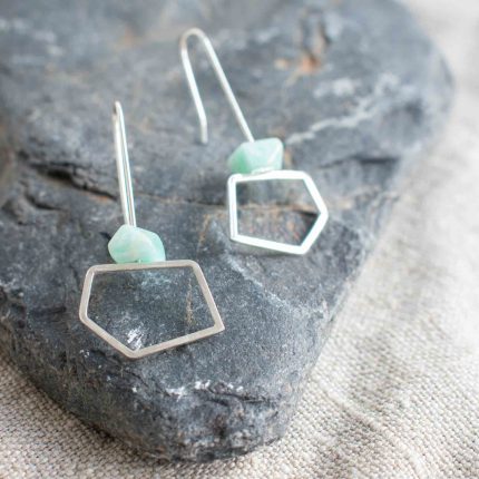 Amazonite Drop Earrings - Image 2