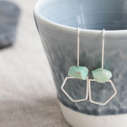 Chrysoprase Drop Earrings - Image 3