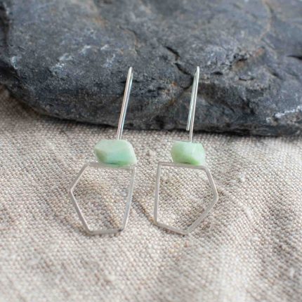 Chrysoprase Drop Earrings - Image 2