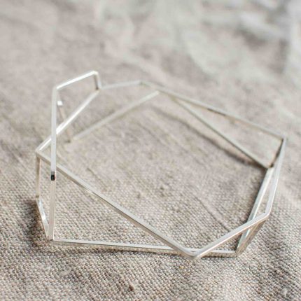 Geo Silver Bangle - Image 2