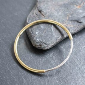 Silver & 3/4 Brass Bangle