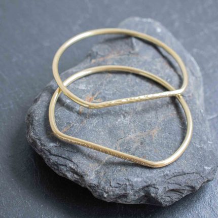 Textured Brass Bar Bangle