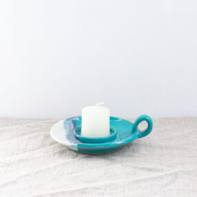 Bright Blue Candleholder