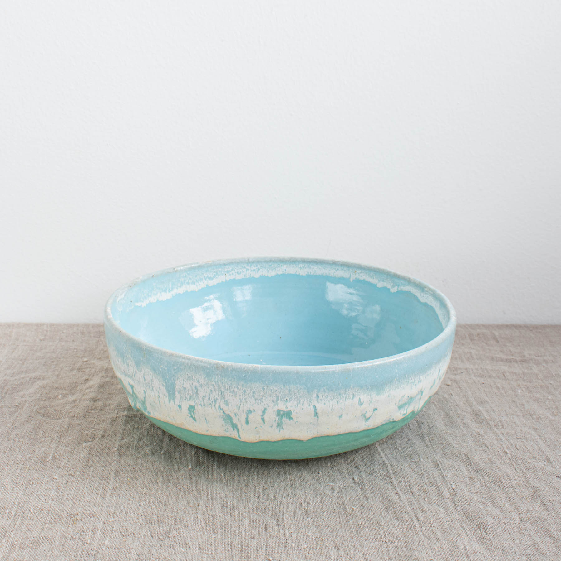 mint green large ceramic bowl