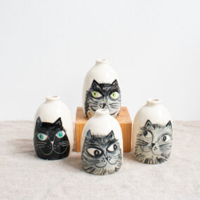 Cat Bud Vase