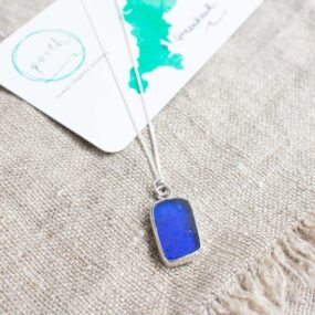 Seaglass Pendant (Deep Blue – Greenbank)