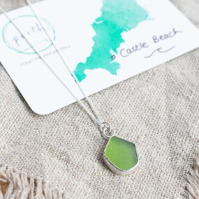 Seaglass Pendant (Green – Castle Beach)
