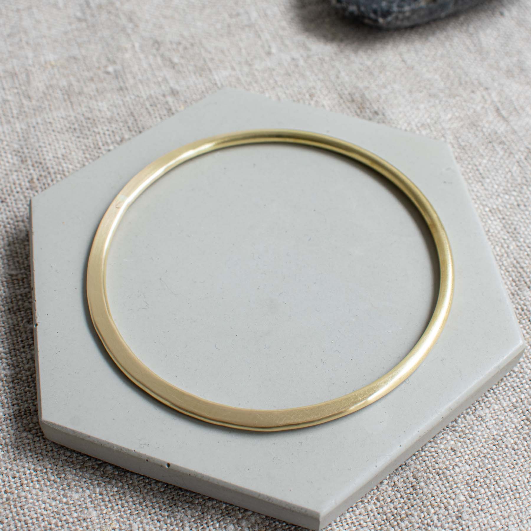 Brass Half Flat Bangle - Image 2