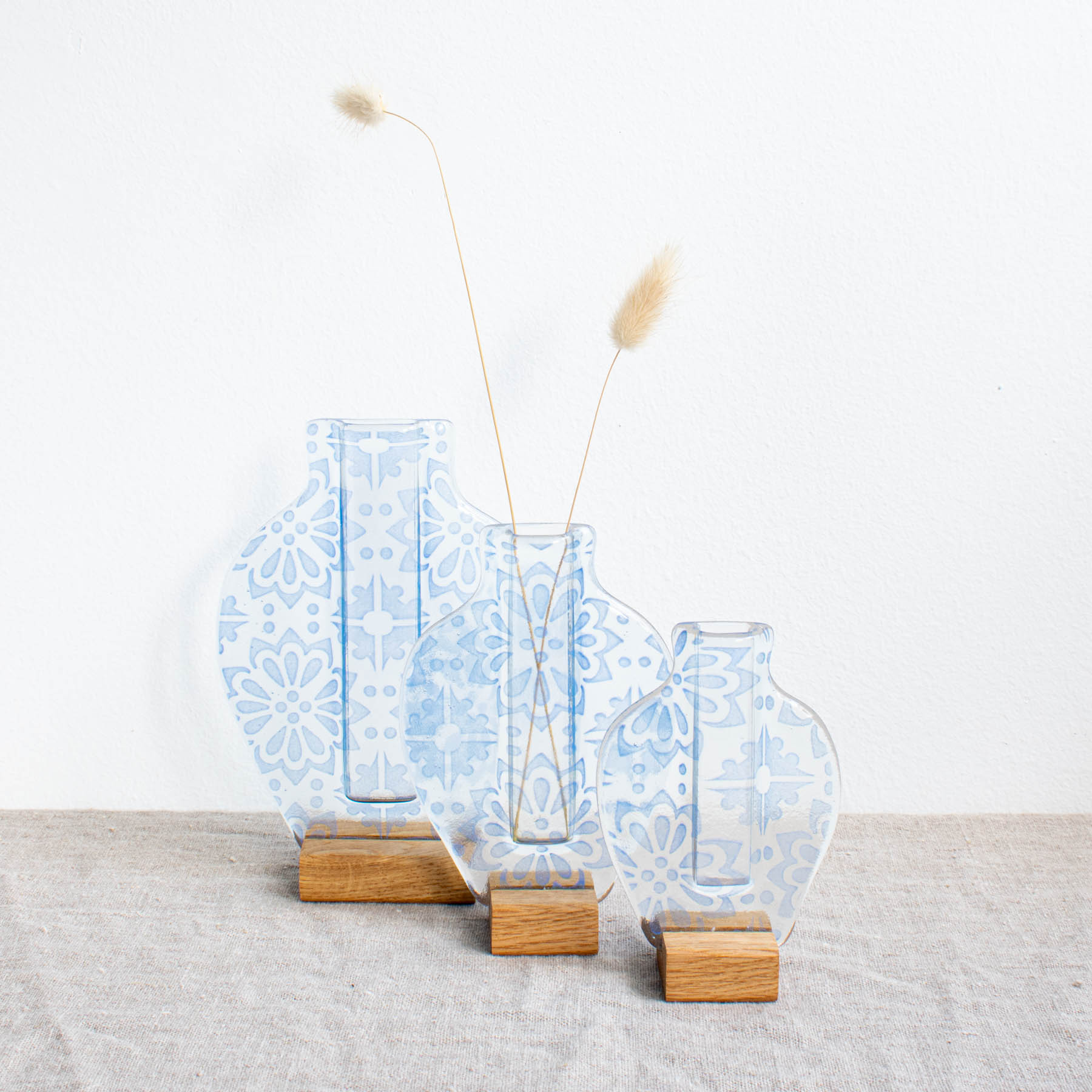 Geo Flower Print Stem Vase