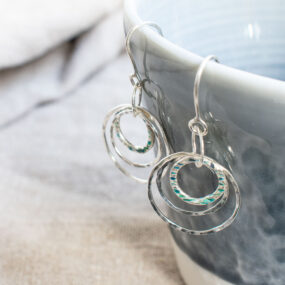 Silver Loop Drop Earrings