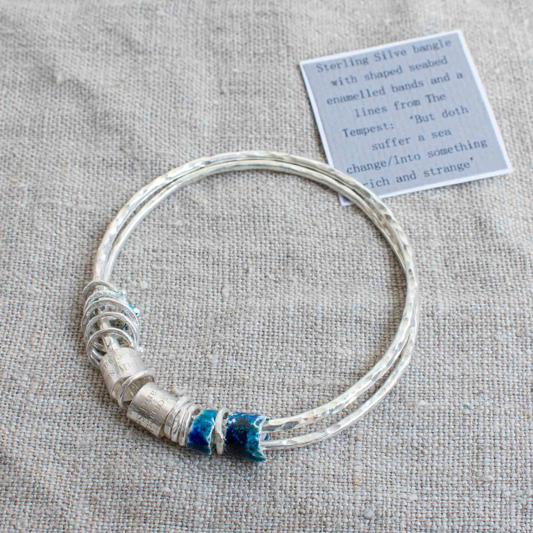 Silver & Enamel "Rich & Strange" Double Bangle - Image 2